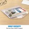 10 Pack Plastic Envelopes File Folders, Clear Folder for Document US Letter A4 Size Poly Envelopes with Label Pockets for School Home Work Office Organizer, Clear